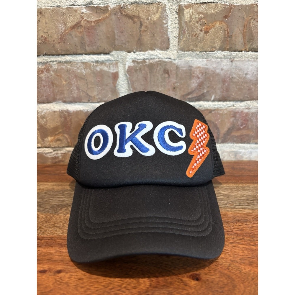 Brand New, Women's OKC Trucker Cap, Oklahoma City Lightening, Black Cap, Retro